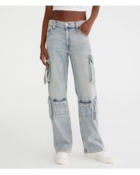 Aéropostale - Low-Rise Wide Leg Cargo Jean - Lyst