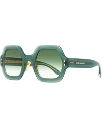 Isabel Marant - Ely Sunglasses Im0004s 1ed9k Transparent Green 52mm - Lyst