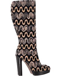 Missoni - Wave Print Mid-Calf Heeled Boots - Lyst