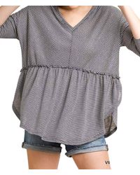 Umgee - Babydoll Striped Top - Lyst