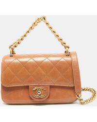Chanel - Quilted Leather Small Straight Lined Flap Bag - Lyst