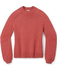 Smartwool - Cozy Lodge Sweater Dusty Cedar Heather Bell Sleeve Red831 - Lyst