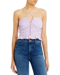 Wayf - Floral Print Ruched Halter Top - Lyst