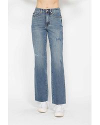 Judy Blue - High Waist Tummy Control Straight Jeans - Lyst