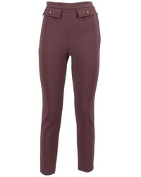 Elisabetta Franchi - Tailored Pants With High Waist And Polished Accents - Lyst