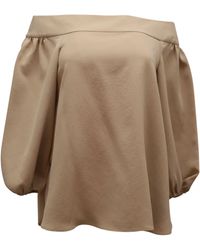 Tibi - Off-Shoulder Sculpted Sleeve Top - Lyst