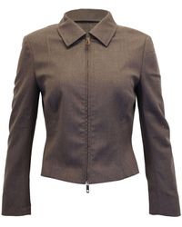 ESCADA - Zip Front Tailored Blazer Jacket - Lyst