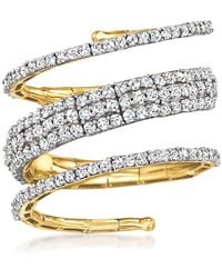 Ross-Simons - Diamond Swirl Flexible Wrap Ring - Lyst