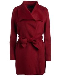 Tahari - Large Collar Belted Wool Blend Coat Jacket - Lyst