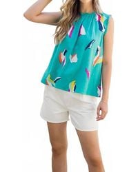 Thml - Tate Sleeveless Abstract Print Top - Lyst