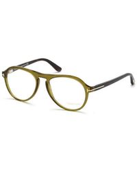 Tom Ford - Eyeglasses Aviator Full Rim, Transparent Dark Frame And Clear Demo Lenses Lens Ft5413096 - Lyst