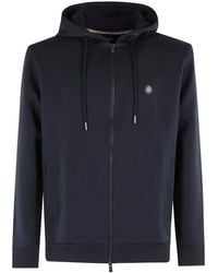 BOSS - Zip-Up Hoodie With Adjustable Hood And Metallic Logo - Lyst