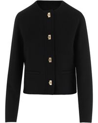 Ferragamo - Wool And Cashmere Jacket, Buttons - Lyst