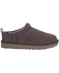 UGG - Classic Shearling-Lined Suede Slip-On Flats - Lyst