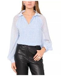 Vince Camuto - Collared Raglan Sleeve Blouse - Lyst