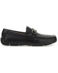 Ferragamo - Moccasin Gancini With Textured Calf Leather - Lyst