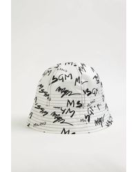 MSGM - Logo-print Bucket Hat - Lyst