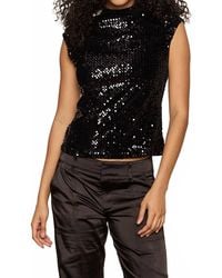Sanctuary - Funnel Neck Sequin Tank - Lyst
