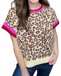 Bibi - Wild Crush Short Sleeve Sweater - Lyst