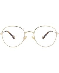 Chloé - Round-Frame Metal Optical Frames - Lyst