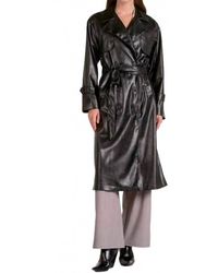 Elan - Florentine Leather Trench Coat - Lyst