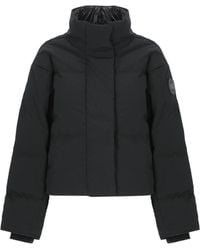 Canada Goose - High Neck Short Padded Jacket With Hidden Closure - Lyst
