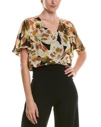 Anne Klein - Ruffle Sleeve Top - Lyst