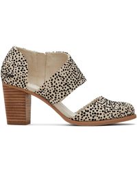 TOMS - Milan Mini Cheetah Print Closed Toe Heels - Lyst