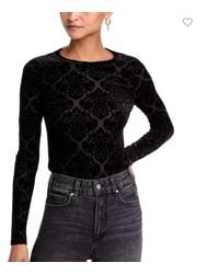 PAIGE - Chelle Velvet Burnout Long Sleeve - Lyst