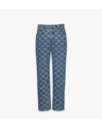 MCM - Lauretos Monogram Denim Jeans - Lyst