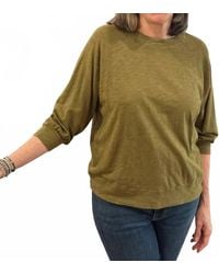 Bobi - 3/4 Sleeve Raglan Tee With Bands - Lyst