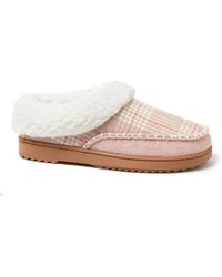Dearfoams - Nyla Felted Plaid Moccasin Toe Clog Slipper - Lyst