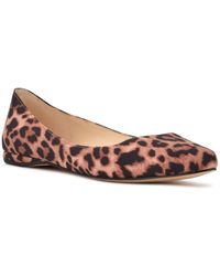 Nine West - Speakup Flats Leopard Print Almond Toe Slip On Hawk587 - Lyst