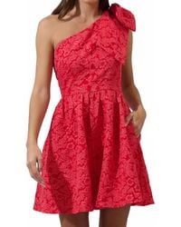 Sugarlips - Zarah Jacquard Ivine Bow Mini Dress - Lyst