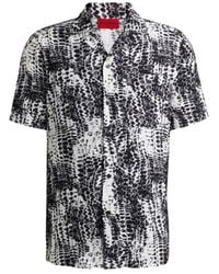 HUGO - Relaxed-fit Shirt With Abstract Print - Lyst
