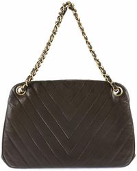 Chanel - Chevron Leather Shoulder Bag (pre-owned) - Lyst