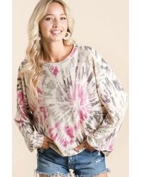 TRUEDAMES - Tie Dye Print Terry Pull Over - Lyst