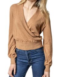 Lilla P - Long Sleeve Surplice Sweater - Lyst