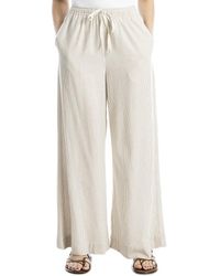 Max Studio - Drawstring Linen-Blend Pant - Lyst