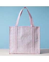 Fashnzfab - Large Handmade Seashell Pattern Quilted Carryall Tote Bag - Lyst