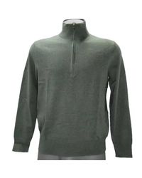 Brooks Brothers - Half Zip Pullover Combed Cotton Sweater - Lyst