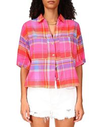 Sanctuary - Collared Plaid Button-down Top - Lyst