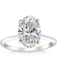 Pompeii3 - Certified 2.70ct Oval Diamond Solitaire Engagement Ring 14k Gold Lab Grown - Lyst