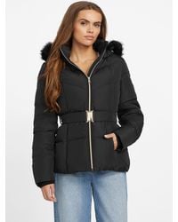 Guess - Sally Belted Real-Down Jacket - Lyst
