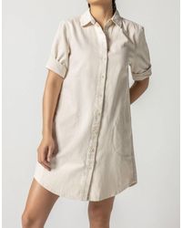 Lilla P - Canvas Woven Cuff Sleeve Shirt Dress - Lyst