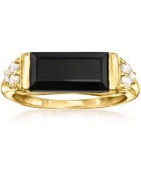 Ross-Simons - Onyx And 2-2.5Mm Cultured Pearl Ring - Lyst