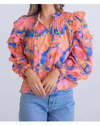 Karlie - Haley Floral Ruffle Sleeve Top - Lyst