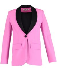 Diane von Furstenberg - Tommy Single-Breasted Two-Tone Blazer - Lyst