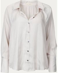 By Together - Pleated Button-down Satin Shirt - Lyst