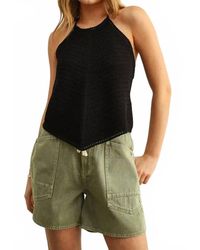 Miou Muse - Crochet Knit Halter Neck Top - Lyst